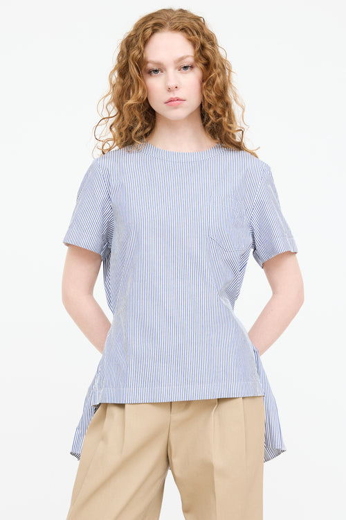 Sacai Striped Zip Belted Top