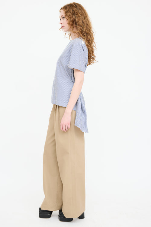 Sacai Striped Zip Belted Top