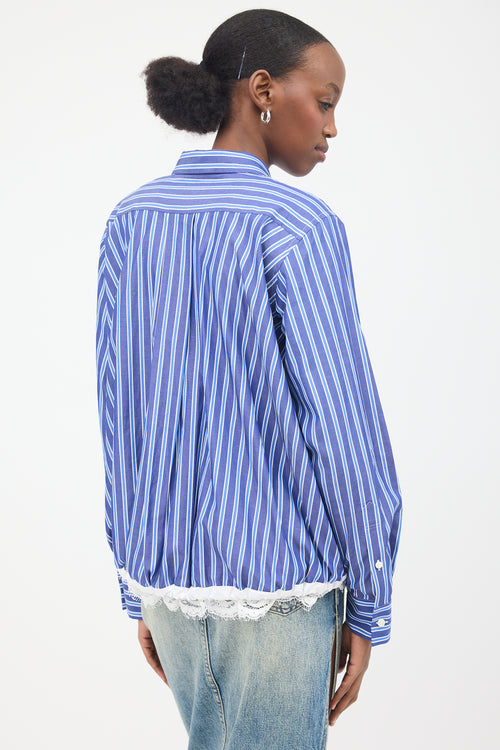 Sacai Striped Drawstring Shirt