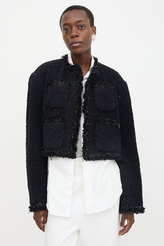 Sacai Tweed Cropped Jacket