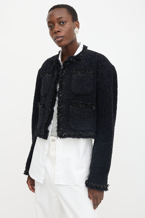 Sacai Tweed Cropped Jacket
