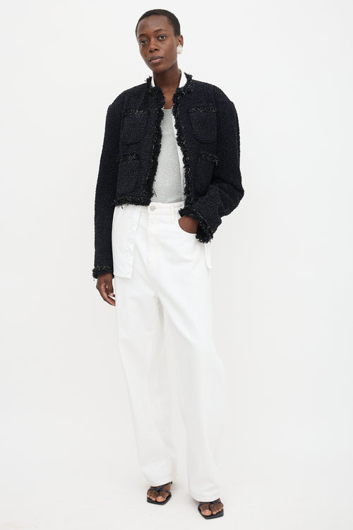 Sacai Tweed Cropped Jacket