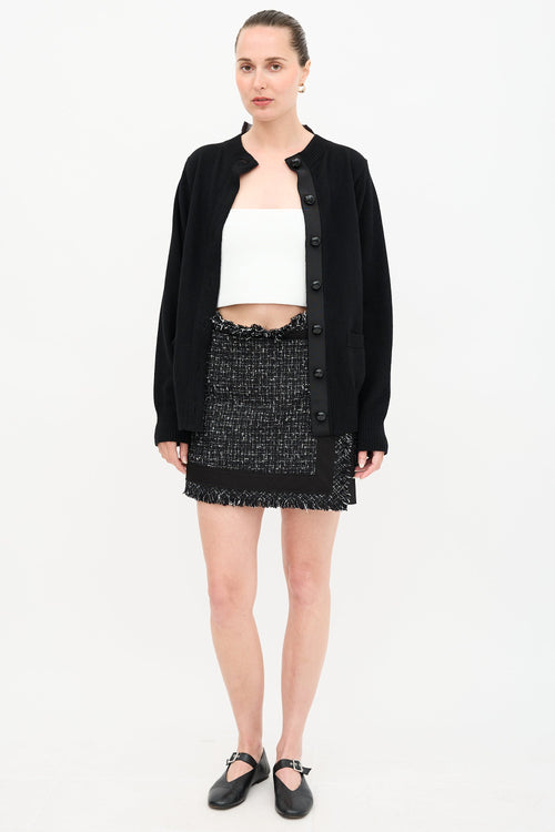 Sacai Tweed Fringe Wrap Shorts