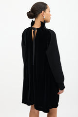 Sacai Velvet Turtleneck Dress