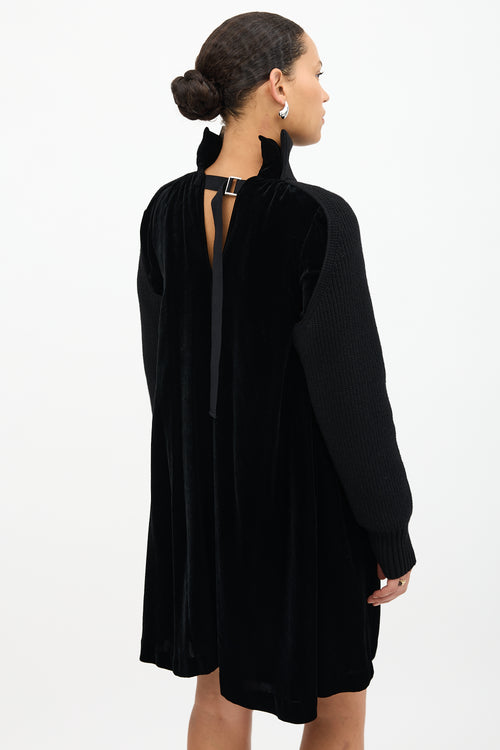 Sacai Velvet Turtleneck Dress