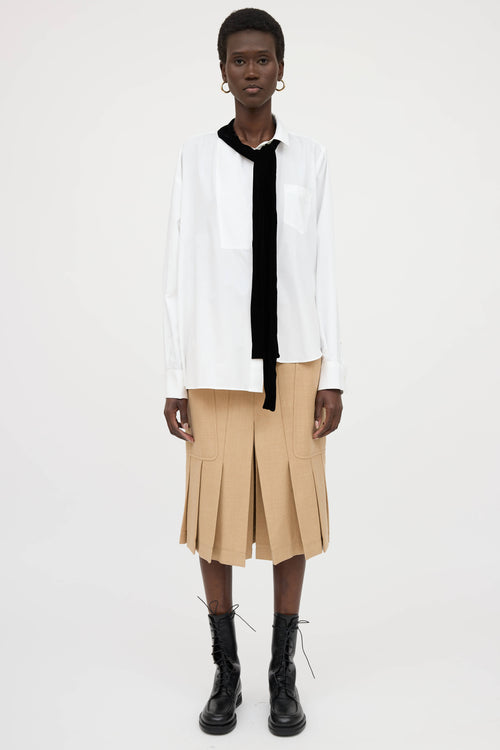 Sacai Bow Button Up Top