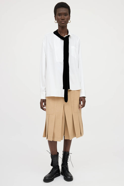Sacai Bow Button Up Top