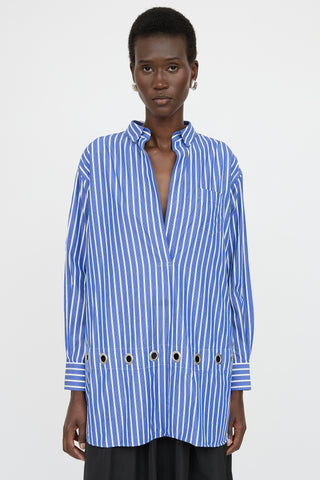 Sacai Striped Grommet Shirt