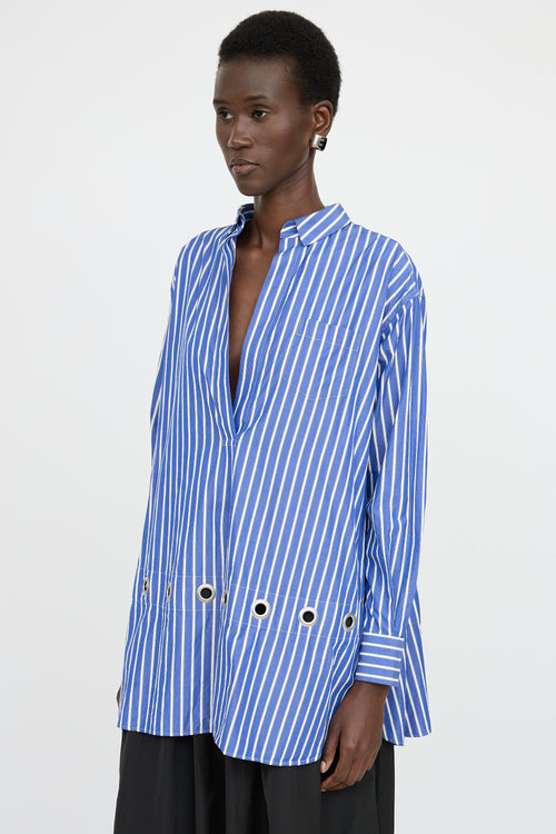 Sacai Striped Grommet Shirt