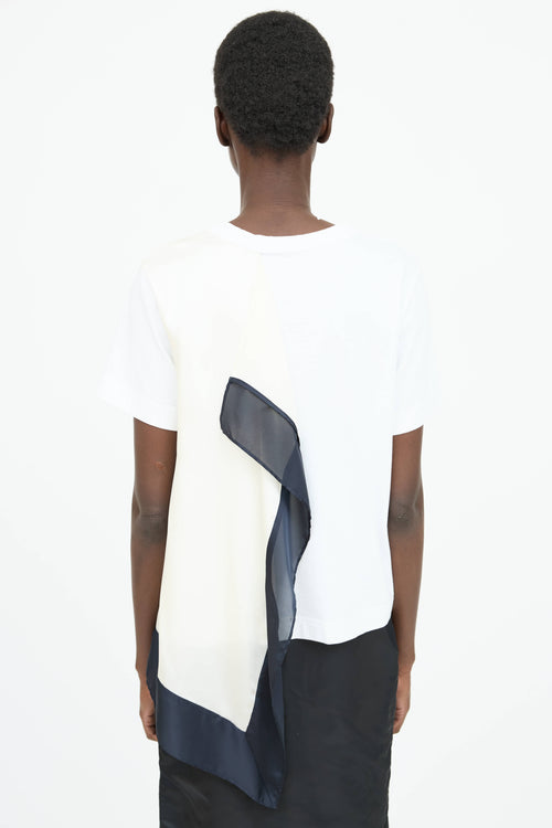 Sacai Cotton Asymmetrical T-Shirt