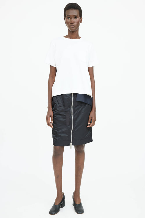 Sacai Cotton Asymmetrical T-Shirt