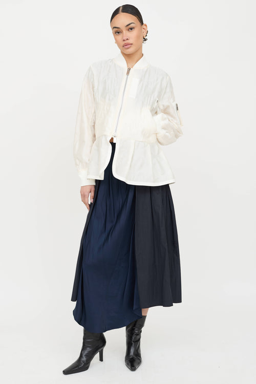 Sacai Quilted Peplum Bomber Jacket