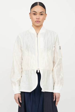 Sacai Quilted Peplum Bomber Jacket
