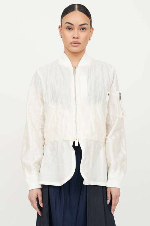 Sacai Quilted Peplum Bomber Jacket