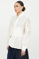 Sacai Quilted Peplum Bomber Jacket
