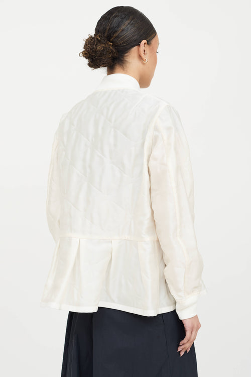 Sacai Quilted Peplum Bomber Jacket