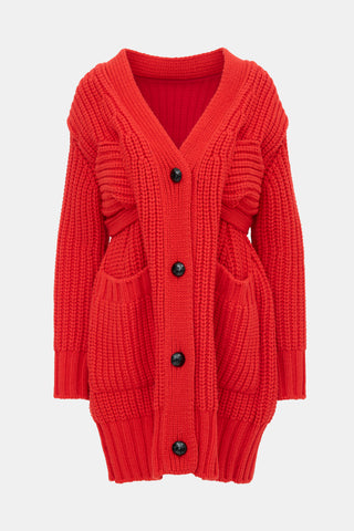Sacai Wool Cinched Cardigan