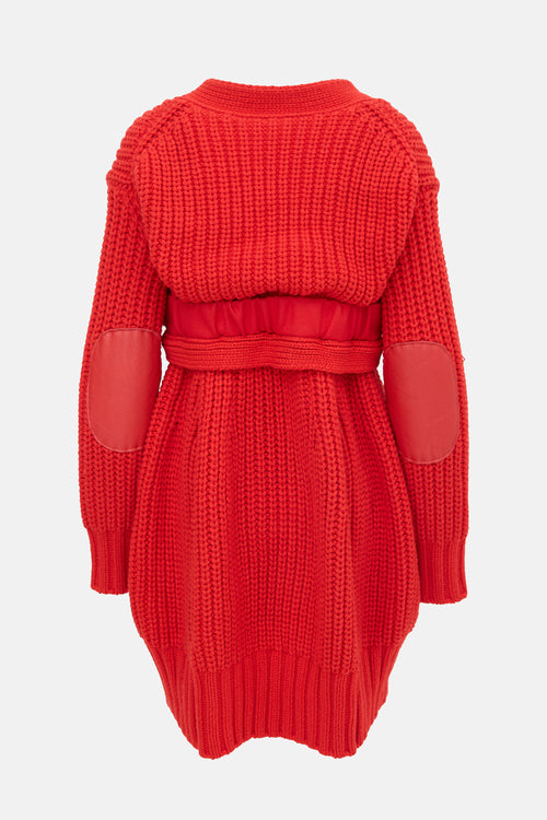 Sacai Wool Cinched Cardigan
