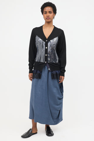 Sacai Wool Embellished Cardigan
