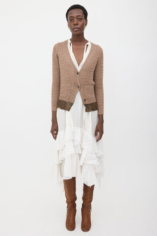 Sacai Wool Embellished Cardigan