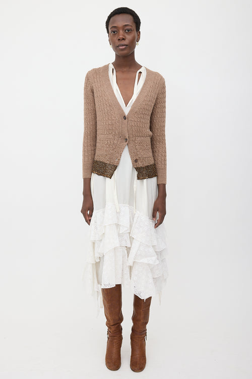 Sacai Wool Embellished Cardigan