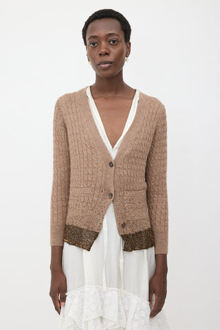 Sacai Wool Embellished Cardigan
