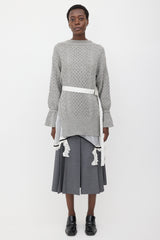 Sacai Wool Layered Sweater Dress
