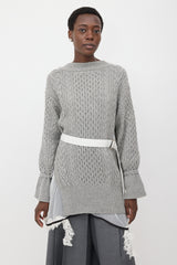 Sacai Wool Layered Sweater Dress