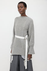 Sacai Wool Layered Sweater Dress