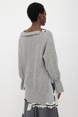 Sacai Wool Layered Sweater Dress