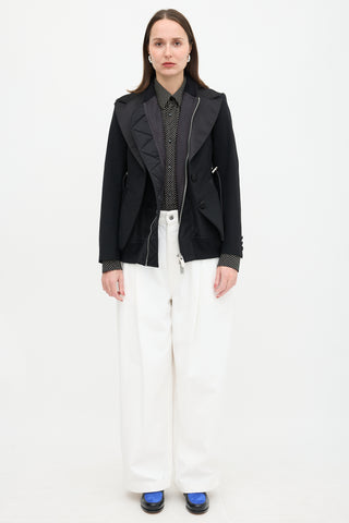 Sacai Wool & Nylon Layered Jacket