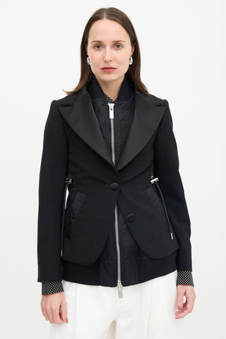Sacai Wool & Nylon Layered Jacket