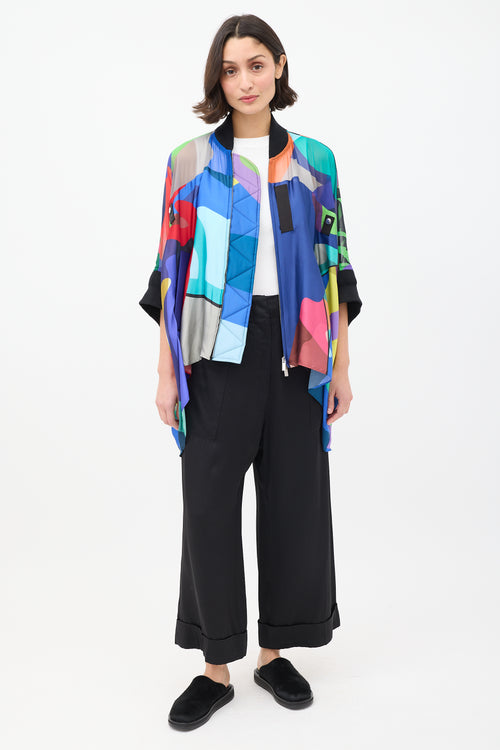 Sacai X KAWS Multicolour Printed Blouson Jacket