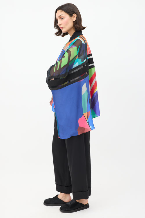 Sacai X KAWS Multicolour Printed Blouson Jacket