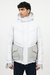 Sacai X Nike Blue & Grey Down Puffer