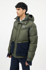 Sacai X Nike Green & Navy Down Puffer