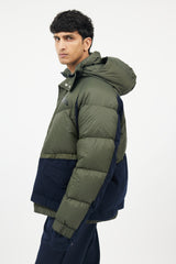 Sacai X Nike Green & Navy Down Puffer