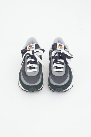 Sacai X Nike Black & Grey LD Waffle Sneaker