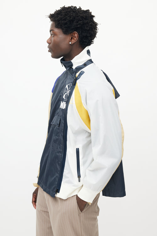 Sacai X Nike Blue & Multicolour Deconstructed Jacket