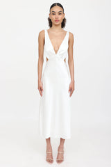 Sachin & Babi Satin Backless Maxi Dress