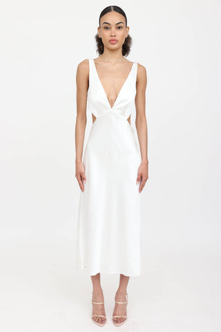 Sachin & Babi Satin Backless Maxi Dress