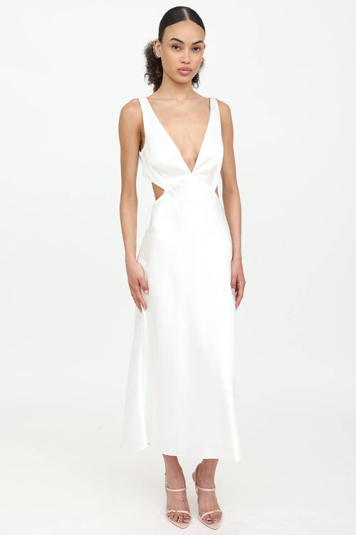 Sachin & Babi Satin Backless Maxi Dress