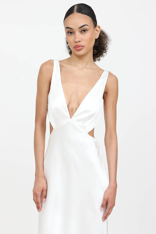 Sachin & Babi Satin Backless Maxi Dress