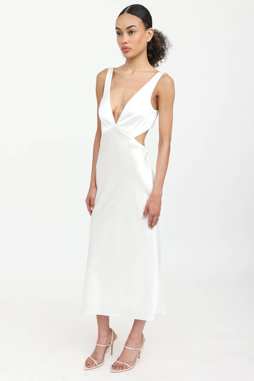 Sachin & Babi Satin Backless Maxi Dress