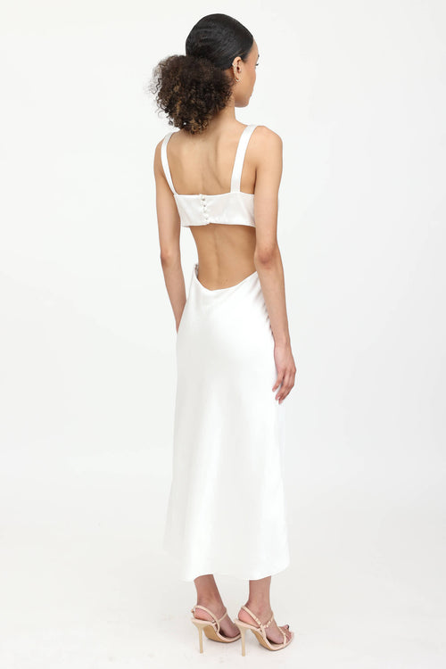 Sachin & Babi Satin Backless Maxi Dress