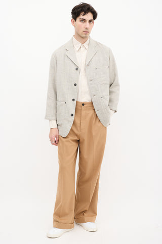 Sage De Cret Beige Wool Tailored Jacket