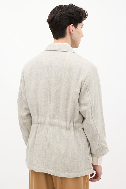 Sage De Cret Beige Wool Tailored Jacket