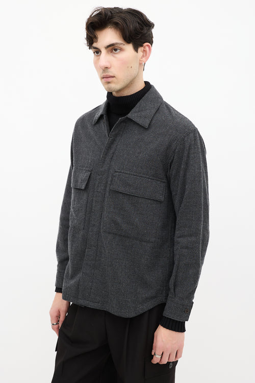 Sage De Cret Grey & Black Houndstooth Shirt