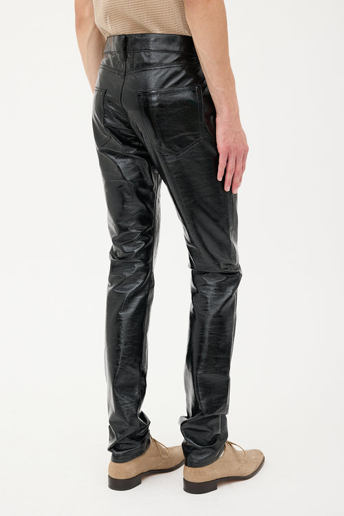Saint Laurent 2013 Faux Patent Slim Leg Pant