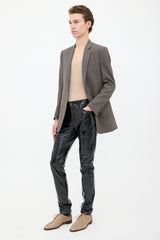 Saint Laurent 2013 Faux Patent Slim Leg Pant